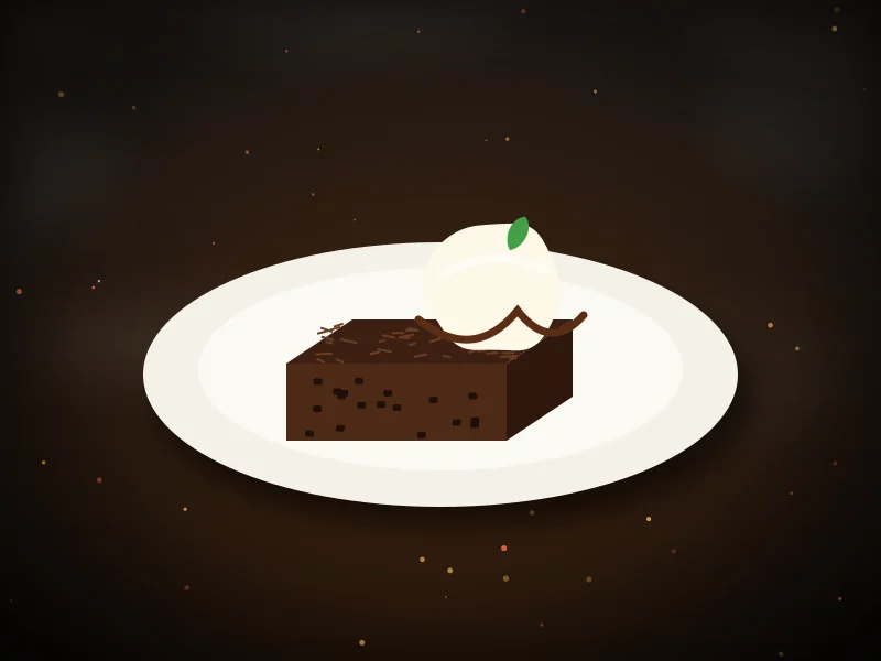 Brownie com sorvete
